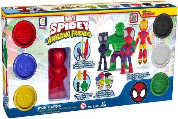 Brinquedo com Massinha Spidey e Amigos Cotiplas 2700