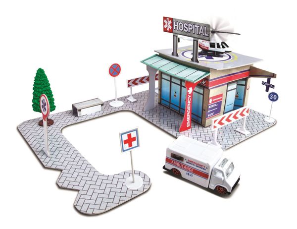 Playset Fresh Metal Hospital Constrói E Brinca Maisto 20-12520