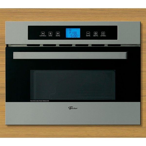 Micro-ondas de Embutir Platinium Grill 35 Litros com Dourador Fischer Inox / 110V