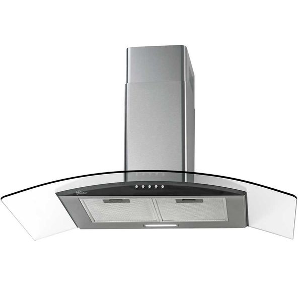 Coifa de Parede Fit 90 Cm Com Vidro Fischer Preto / 220V