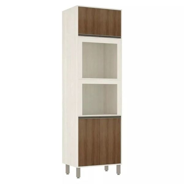 Paneleiro Duplo Línea 4 Portas 2 Nichos Luciane | Patina/Avela