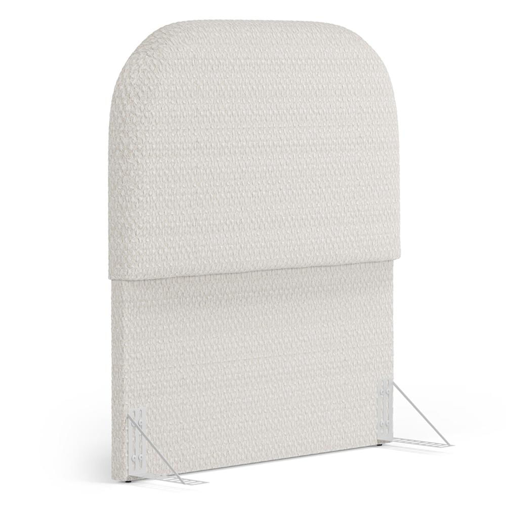 Cabeceira Cama Box 100cm Orgânica Lanna W01 Bouclê Cru - Lyam Decor