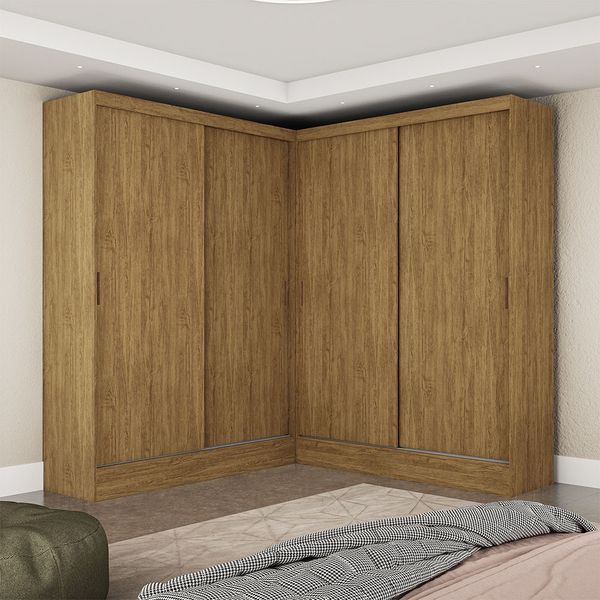 Closet Casal Duplo Belém 4 Portas 4 Gavetas Carioca Móveis Branco