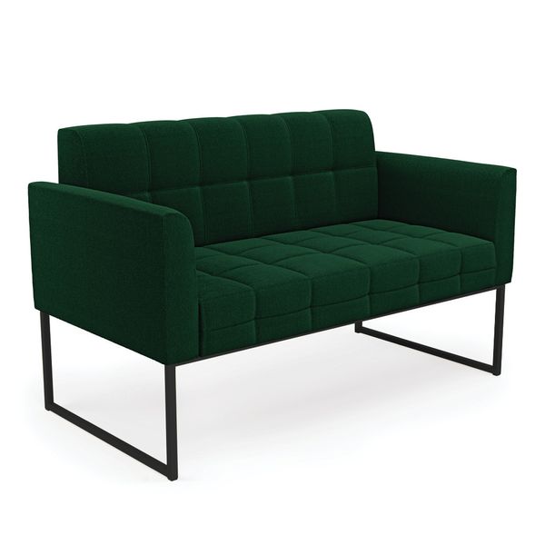 Sofá Namoradeira 2 Lugares Industrial Preto Elisa Bouclê D03 - D'Rossi Verde
