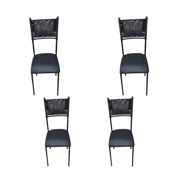 Kit 4 cadeira para cozinha e sala de jantar moderna luxo