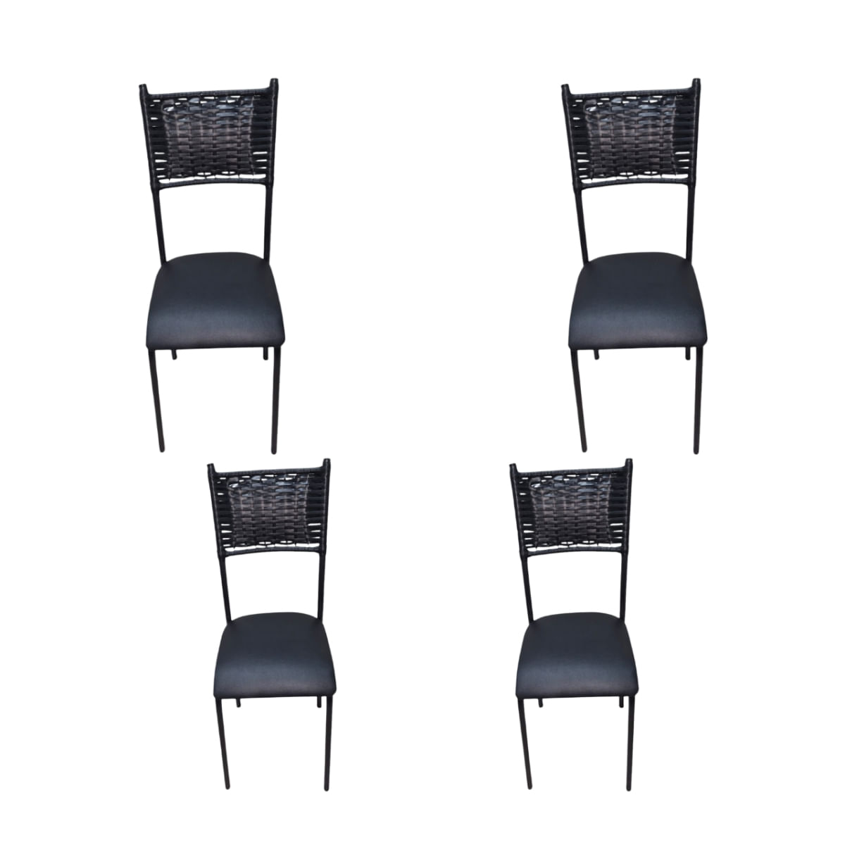 Kit 4 cadeira para cozinha e sala de jantar moderna luxo