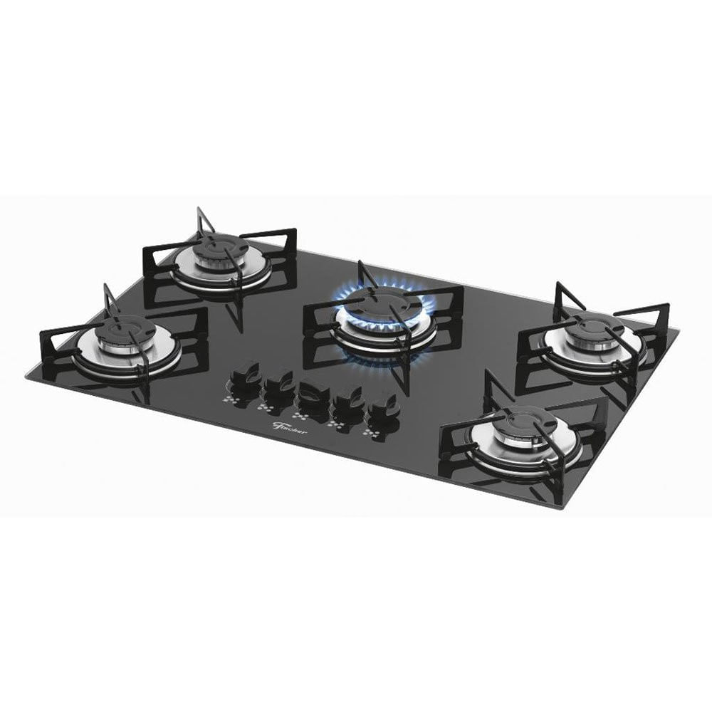 Cooktop a Gás 5 bocas Mesa Vidro Fischer 1642