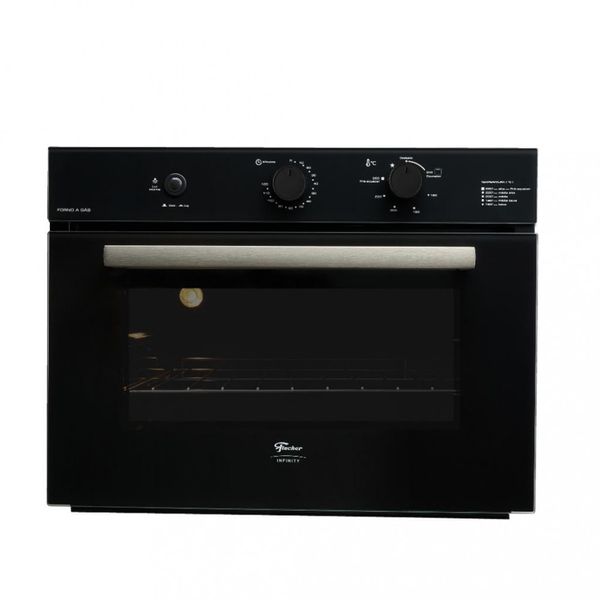 Forno a Gás de Embutir Infinity 50L com Grill Fischer Preto / 110V