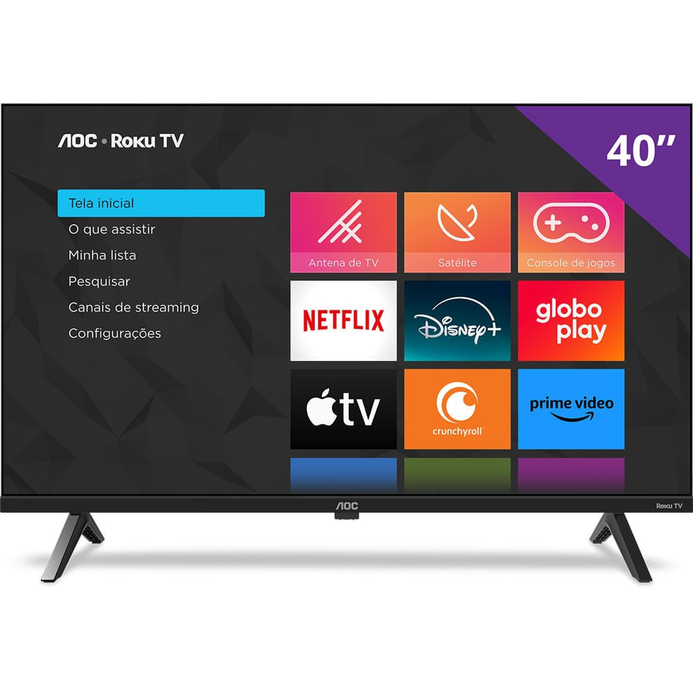 Smart TV 40" AOC  Roku Dled HD 40S5045/78