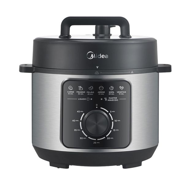 Panela Elétrica de Pressão Midea 4L PPM | Preto/Inox (220 V)