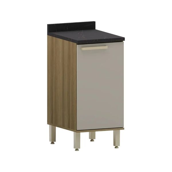 Balcão de Cozinha 40 cm 1 Porta com Tampo Luciane Isis | Avela/Mocca (S/V)