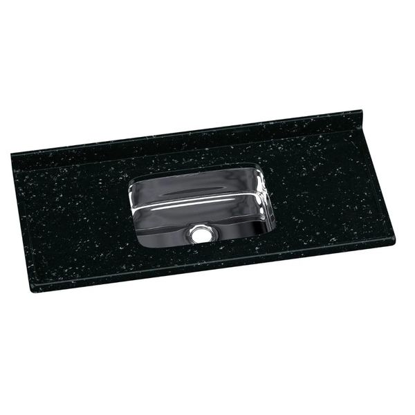 Tampo para Pia com Cuba Inox 120 cm Rorato | Preto