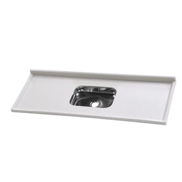Tampo para Pia com Cuba Inox 120 cm Rorato | Cinza