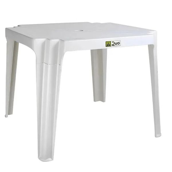 Mesa de Jantar 4 Lugares 70cm x 71cm Duoplastic | Branco