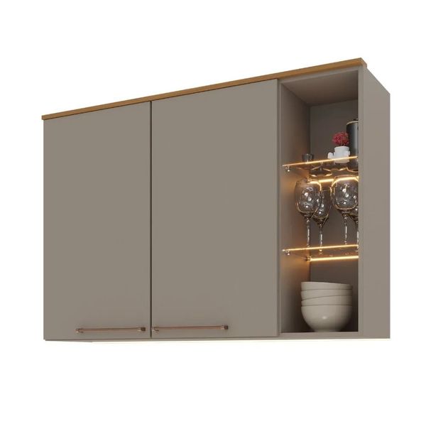 Armário 120cm 2 Portas Indekes Iza | Camurça (S/V)