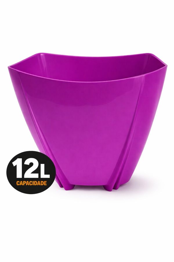 Champanheira Violeta 12L Polipropileno Balde de Gelo Cachepô