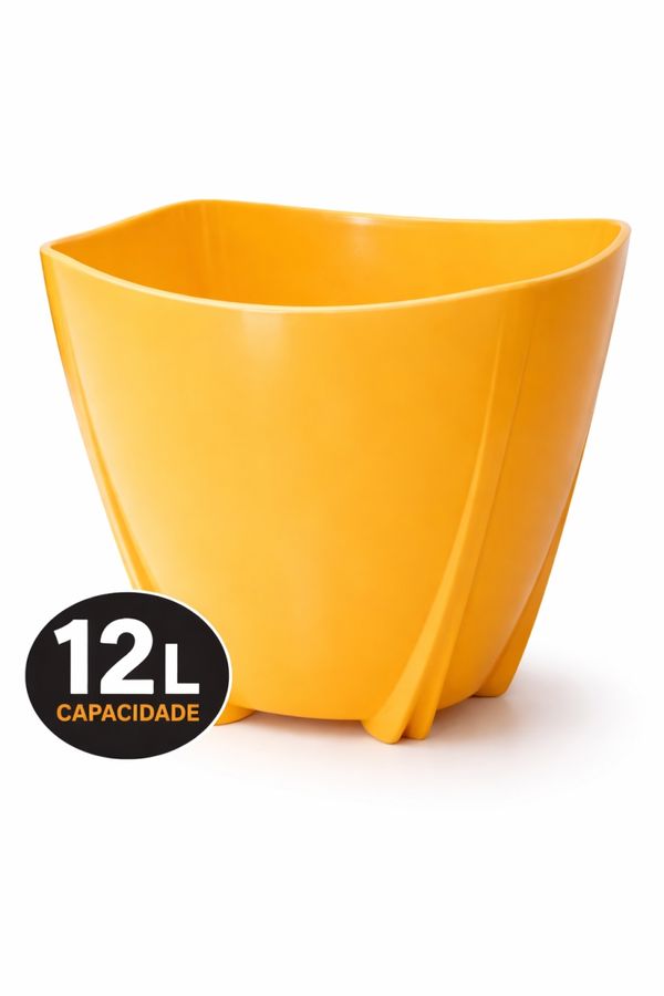Champanheira Amarela 12L Polipropileno Balde de Gelo Cachepô