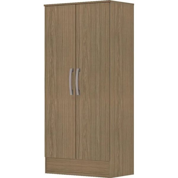 Armário Multiuso Lavanderia 130cm 2 Portas 4 Prateleiras Henn Peg Lev | Amêndoa