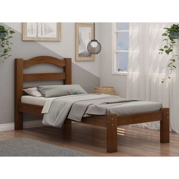 Cama Solteiro 88cm x 188cm Arauna Robusta | Amendoa