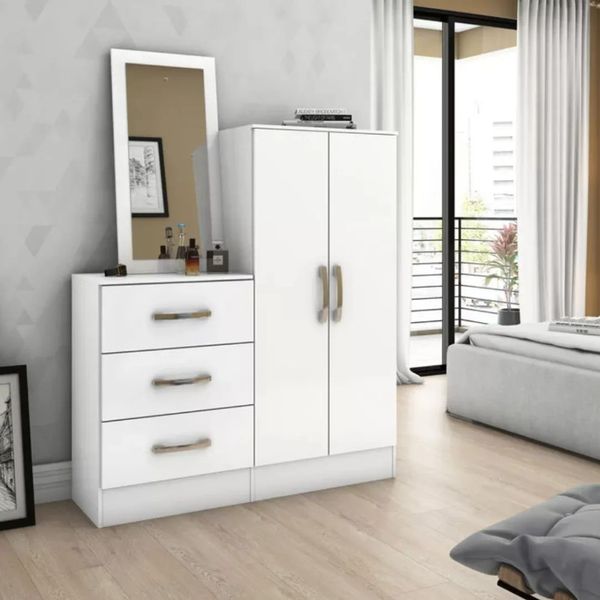 Cômoda 2 Portas 3 Gavetas Henn Briz B700 | Branco
