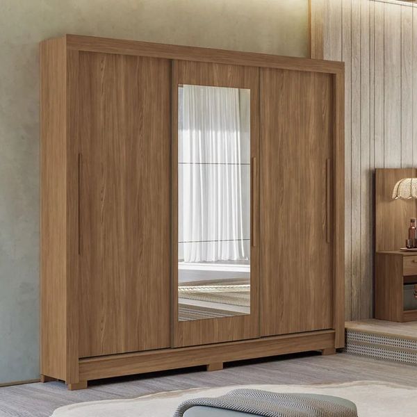 Guarda-Roupa Casal 3 Portas 2 Gavetas Estilo MM Arnaut | Jatoba