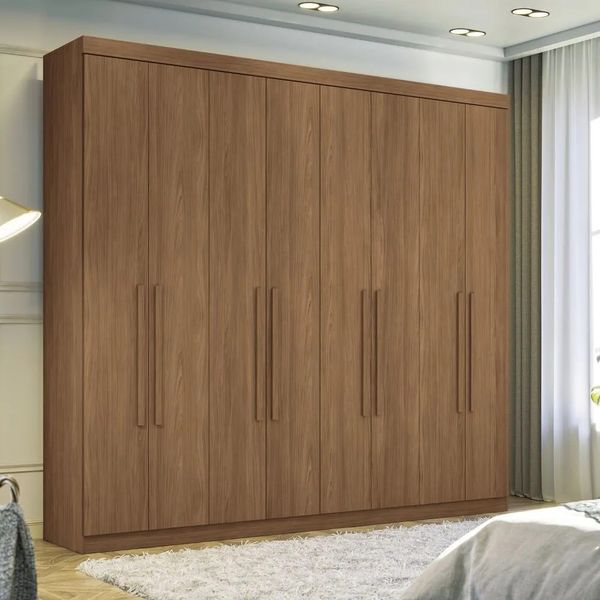 Guarda-Roupa Casal 8 Portas 4 Gavetas Santos Andira Havana Master VIP | Jatoba