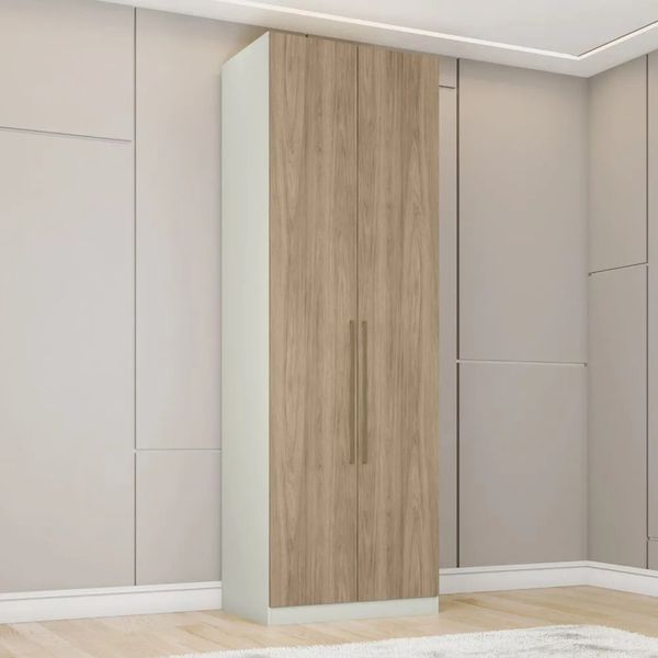 Módulo Guarda-Roupa 2 Portas 3 Gavetas Henn Seletto | Areia/Jequitiba