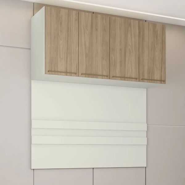 Módulo Armário 4 Portas Henn Seletto | Areia/Jequitiba