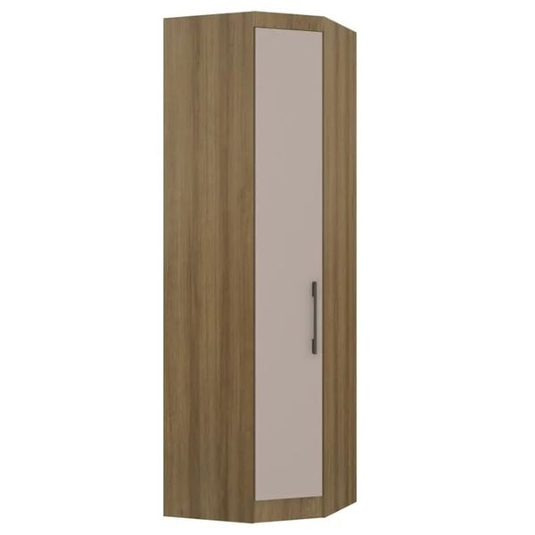 Módulo Guarda-Roupa Canto 1 Porta Eucamoveis Paris | Avela/Cinammon