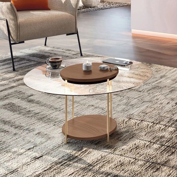 Mesa de Centro 70 cm HB Móveis Sky | Castanho