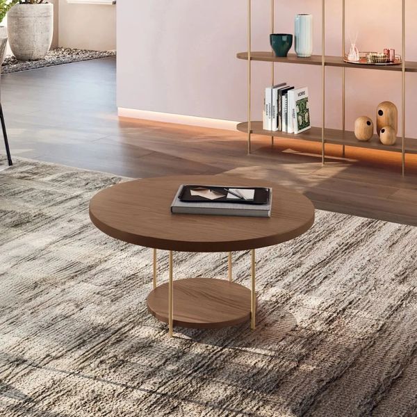 Mesa de Centro 60 cm HB Móveis Sky | Castanho