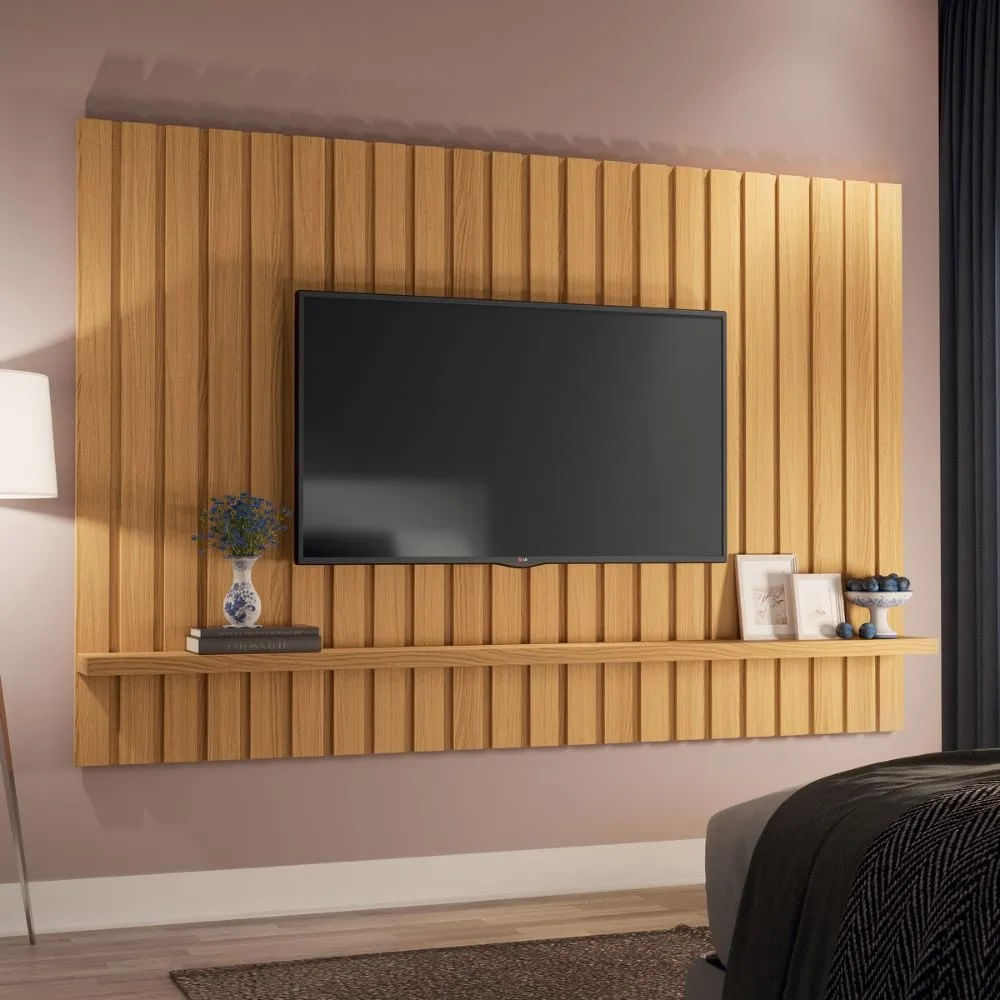 Painel para TV até 70'' Ripado Suspenso 200cm HB Móveis Link