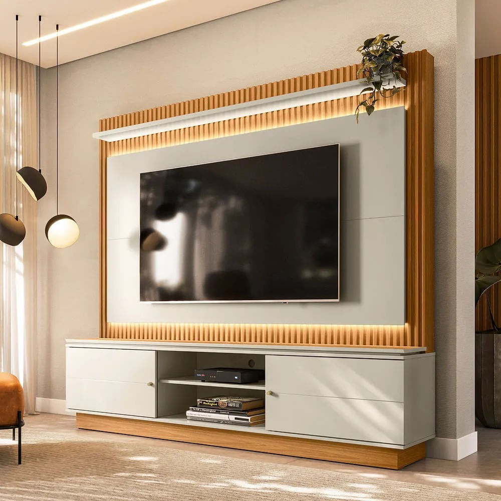 Painel para TV até 75'' com LED 215cm Linea Brasil Guararapes