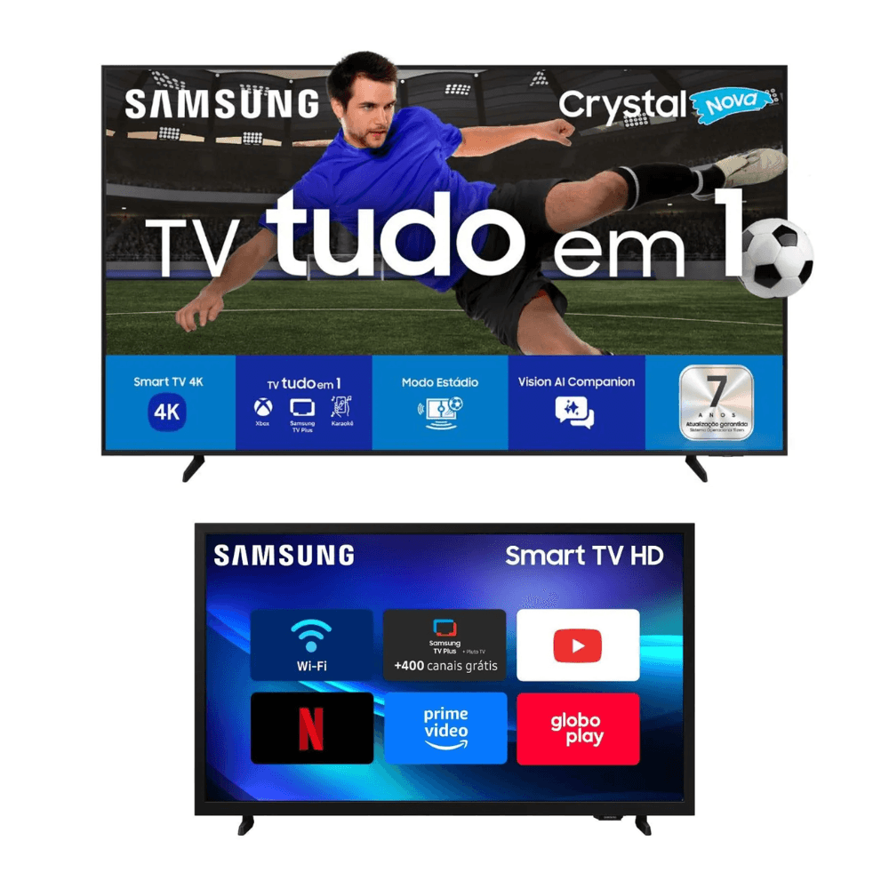 Smart TV 85 Samsung Crystal 4K U8600F e Smart TV Samsung 32 HDR H5000F