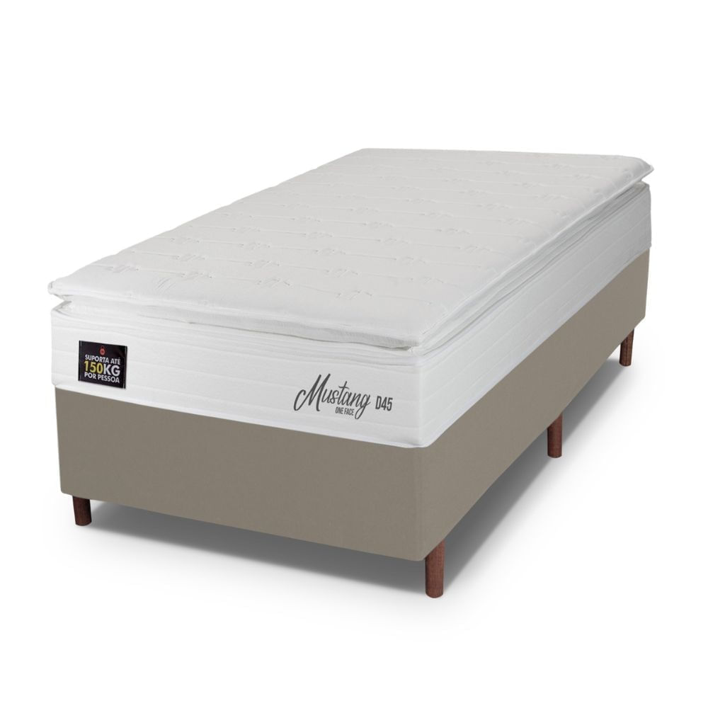 Conjunto Box Solteiro Hellen Mustang 88x188x57cm