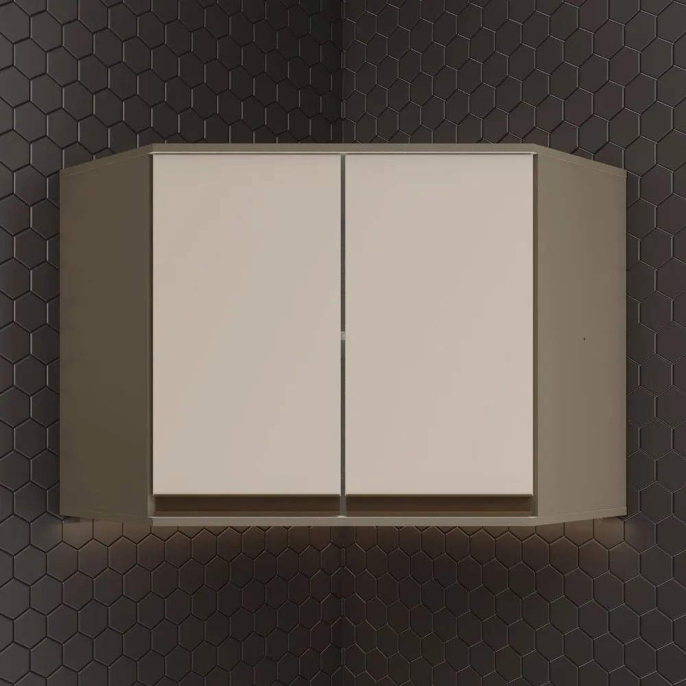 Armário Aéreo Canto 79cm 2 Portas Henn Connect