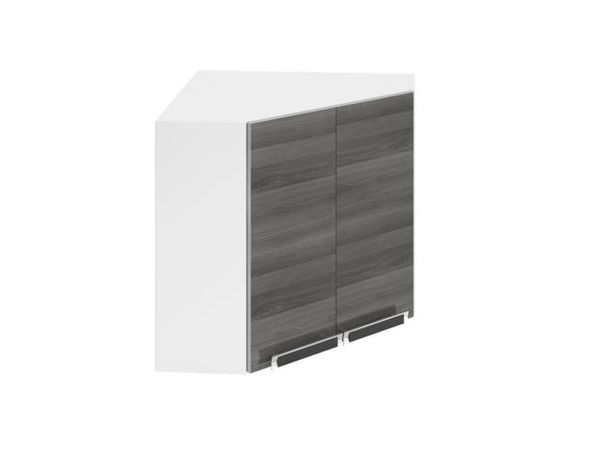 Armário Vivace Canto com 2 Portas Itatiaia | Coimbra Cinza/Branco (S/V)