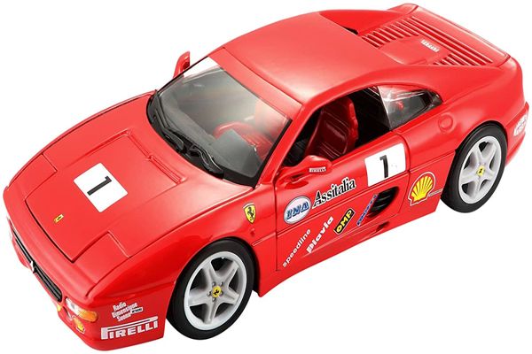 Miniatura Carro Ferrari F355 Challenge 1/24 Racing Vermelho Bburago 26306