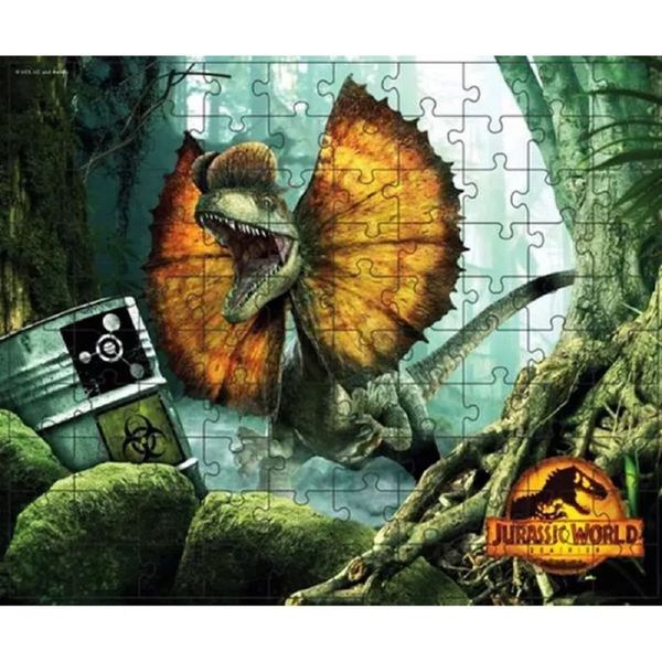 Quebra Cabeça Dilophossauro 100 Peças Jurassic World 2086