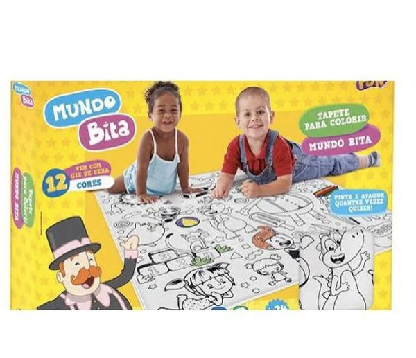 Tapete Para Colorir Mundo Bita Com Giz Fun F0054-6