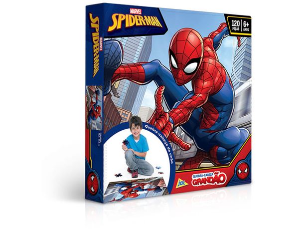 Quebra-Cabeça Grandão 120 Peças Homem Aranha Toyster 002396