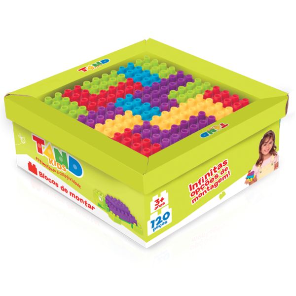 Blocos De Montar Tand Super Caixa 120 Peças Toyster 002512