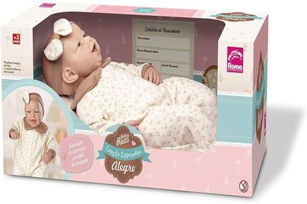 Boneca Bebê Real Alegre 5079 Roma Jensen