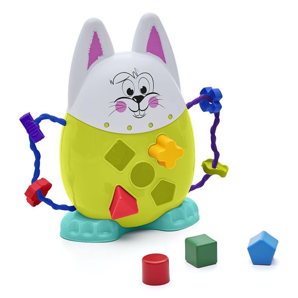 Brinquedo Educativo Amigo Pet Com Blocos Coelho Verde Tateti 3040