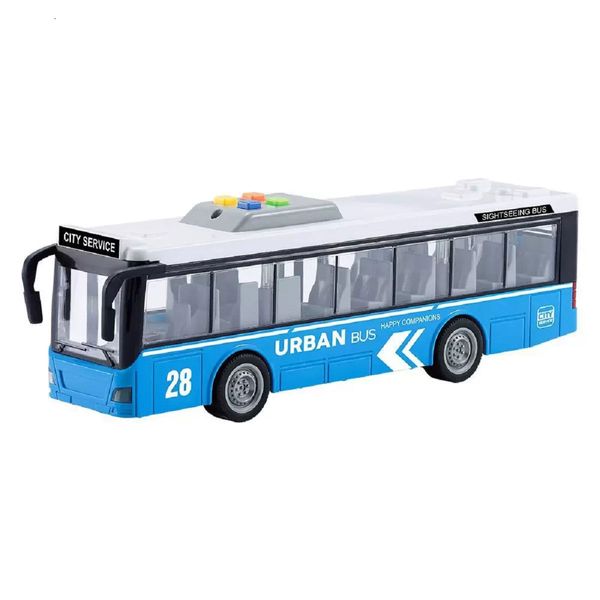 Ônibus Com Fricção Luz E Som Azul E Branco Dm Brasil Dmt6165