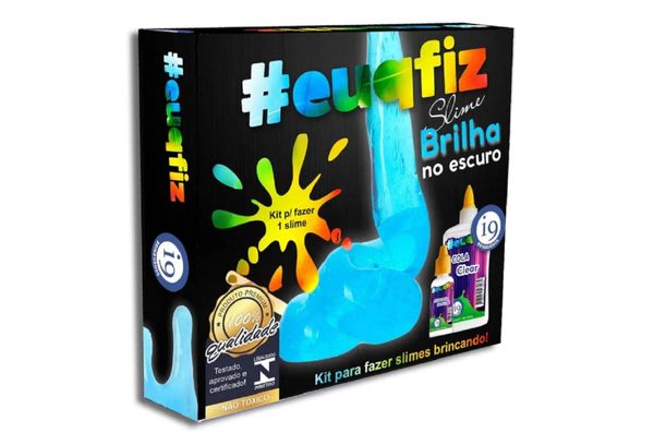 #Euqfiz Kit Brilha No Escuro 2 Slimes I9 Bri0239