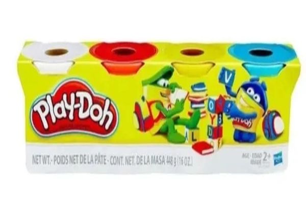 Kit 4 Potes De Massinha Play-Doh Br/Vm/Am/Az Play Doh E6508