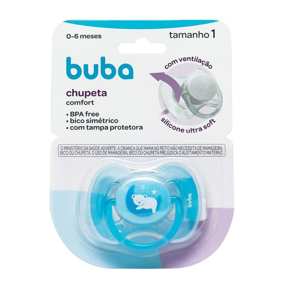 Chupeta Comfort Urso Azul Buba 12655
