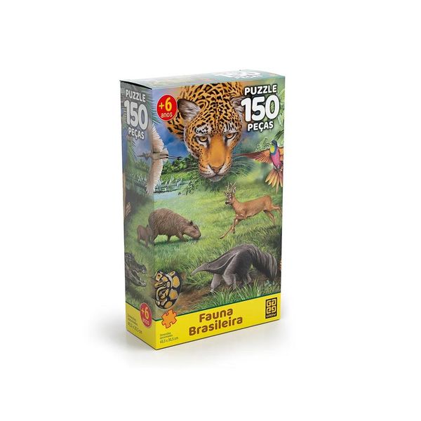 Quebra-Cabeça Fauna Brasileira 150 Peças Grow 03568