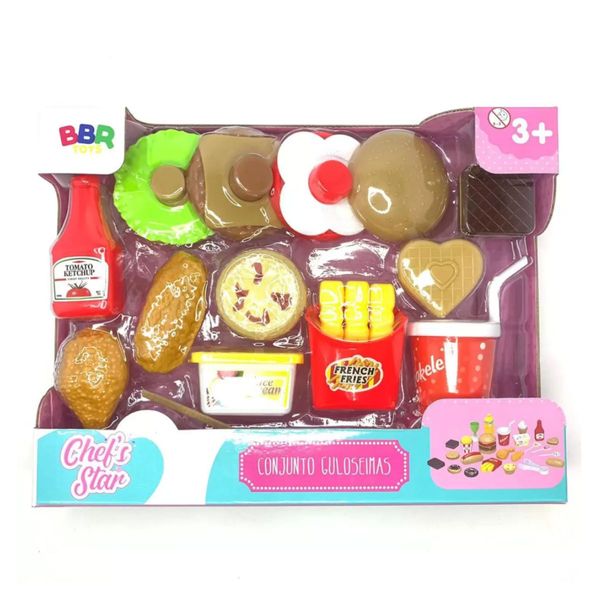 Conjunto Guloseimas Hamburguer Bbr R2961